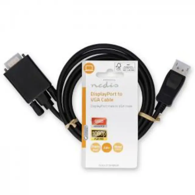 Καλώδιο εικόνας DisplayPort αρσ. - VGA αρσ., 2.00m σε μαύρο χρώμα. 3