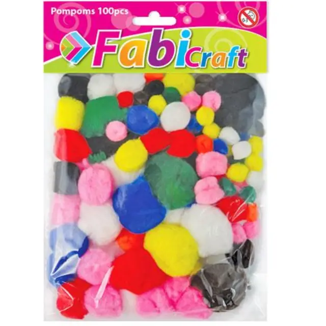 Pompoms Fabi 100τεμ Assorted