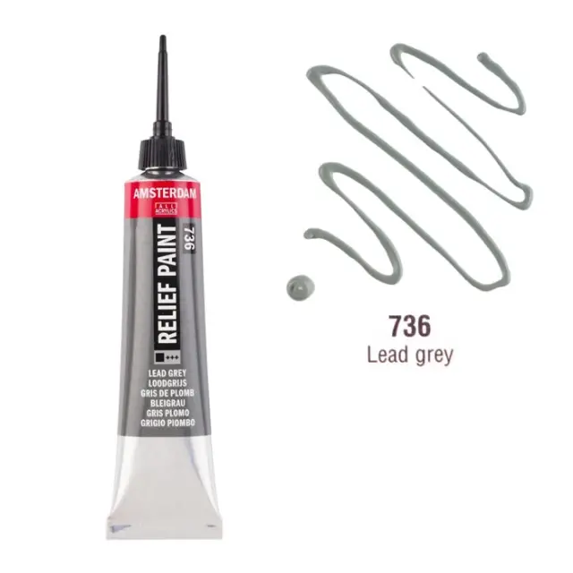 Talens Amsterdam Περίγραμμα, 736 Lead Grey - 20ml