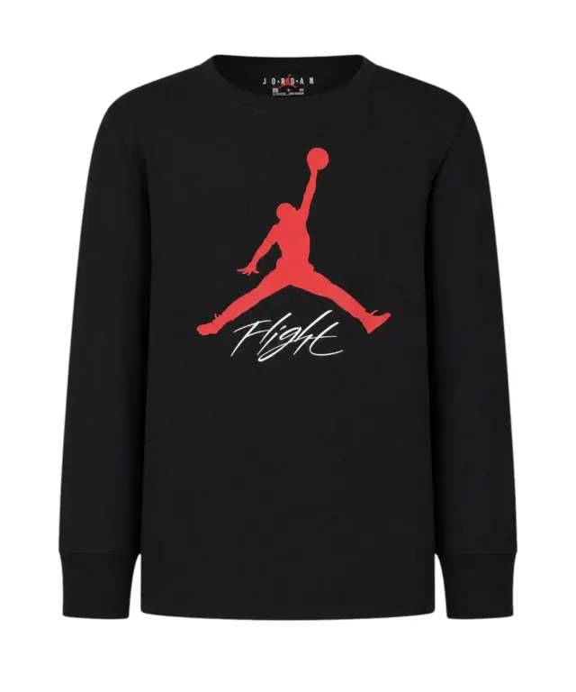 Jordan - Παιδική Μακρυμάνικη Μπλούζα Baseline 95C892-010 Μαύρο - 8-10 ετών