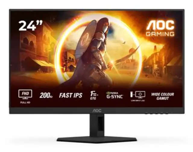 AOC 24G4HRE IPS HDR Gaming Monitor 23.8" FHD 1920x1080 200Hz με Χρόνο Απόκρισης 1ms GTG