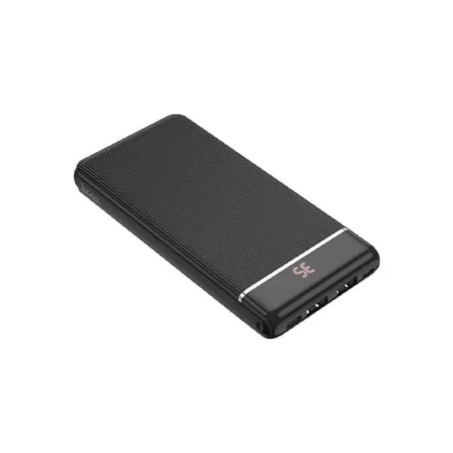 Hoco J59 Famous Power Bank 10000mAh με 2 Θύρες USB-A Μαύρο