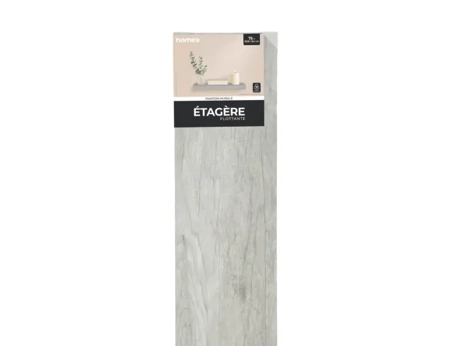 Ράφι Τοίχου Homea με διαστάσεις 75x22.8x3.4cm - White Oak 6RAN792CB 2