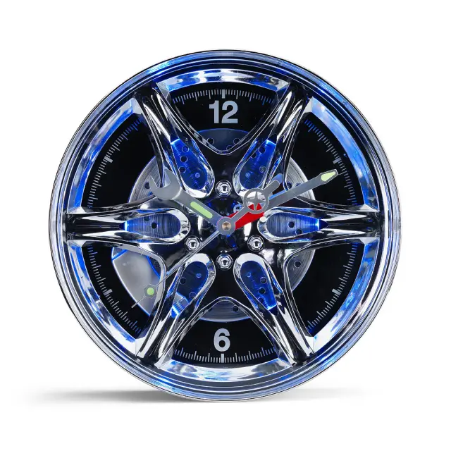 The Source LED Wheel Rim Clock / LED Ρολόι Τοίχου Τροχός