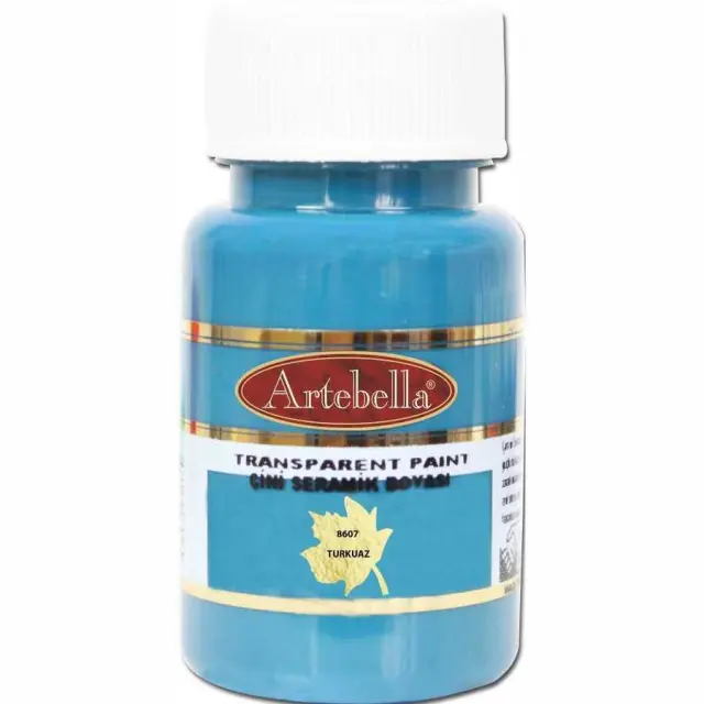 Artebella Διάφανο Σμάλτο Tile And Ceramic - 8607 Turquoise - 50ml