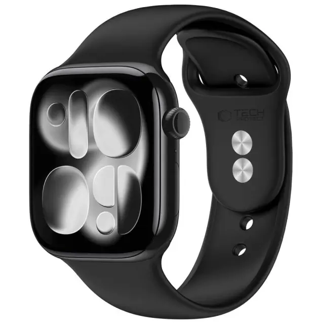 Tech-protect Silicone Apple Watch 8 / 9 / 10 / 11 / 12 / Se / Ultra (44 / 45 / 46 / 49 Mm) Black