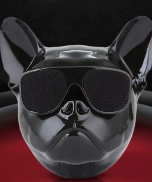 Mini Φορητό Ασύρματο Ηχείο Bluetooth 3W σε Σχήμα Bulldog με Διάρκεια Μπαταρίας έως 4 Ώρες TF/FM 006 Μαύρο