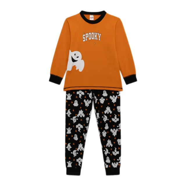 Minerva Παιδική Πυτζάμα Unisex Spooky, Χρώμα Πορτοκαλί
