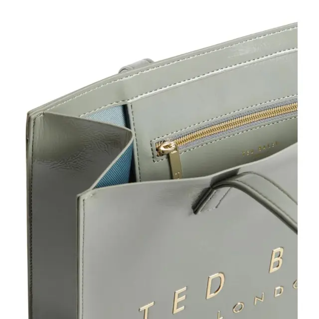 Γυναικεία Τσάντα Ώμου Ted Baker Crinkon 281641 Grey Λουστρίν Γκρι - One Size 3