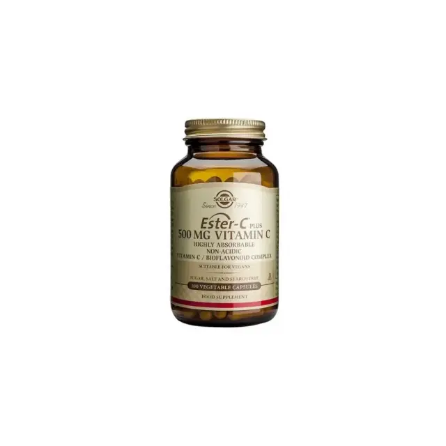 Solgar Ester-C Plus Βιταμίνη για το Ανοσοποιητικό Σύστημα, τo Δέρμα & Αντιοξειδωτική δράση 500mg 100 φυτικές κάψουλες