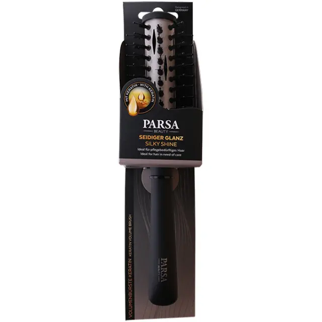 PARSA ΒΟΥΡΤΣΑ KERATIN CARE & SHINE ΣΤΡΟΓΓΥΛΗ ΜΙΚΡΗ 25ΜΜ ΓΙΑ ΟΓΚΟ
