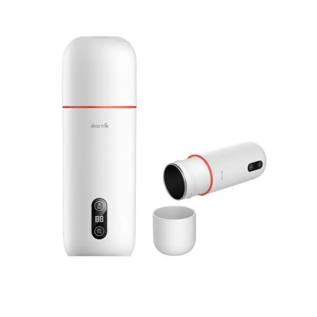 Deerma Hot Water Cup Μπουκάλι Θερμός Ανοξείδωτο BPA Free 350ml Λευκό με Καπάκι-Κύπελλο