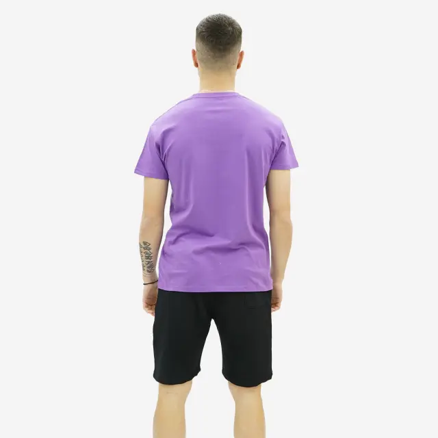 Noshame® Σετ T-shirt & Βερμούδα Μώβ-Μαύρο με τύπωμα - 752542 - XXL 3