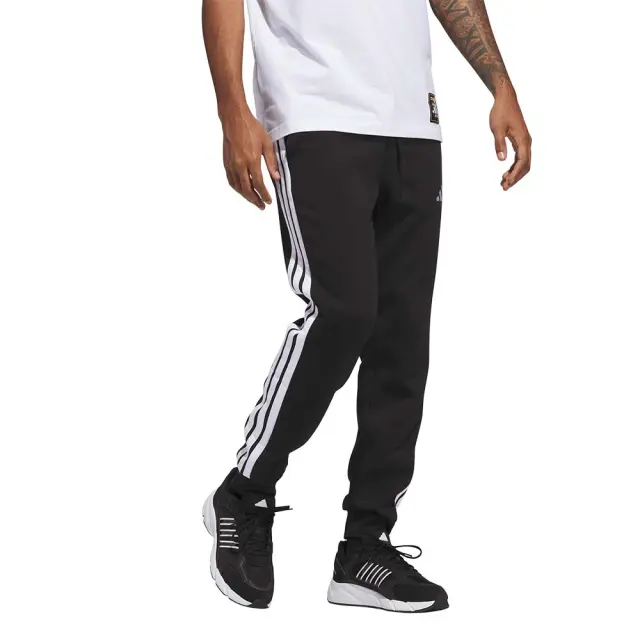 adidas Sportswear Men's 3Stripes Fleece Tapered Cut Pant Μαύρο JD1861 (adidas Sportswear) 3