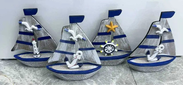 Διακοσμητικό Souvenir Καραβάκι - Σετ 8 τεμάχια - L2026-30ABCD - 125562 2