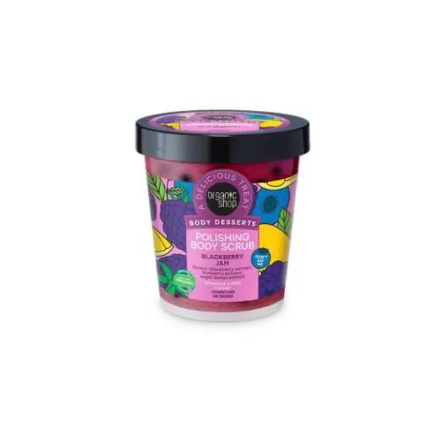 Organic Shop by Natura Siberica Body Desserts Polishing Body Scrub Blackberry Jam Απολεπιστικό Σώματος Βατόμουρο, 450ml