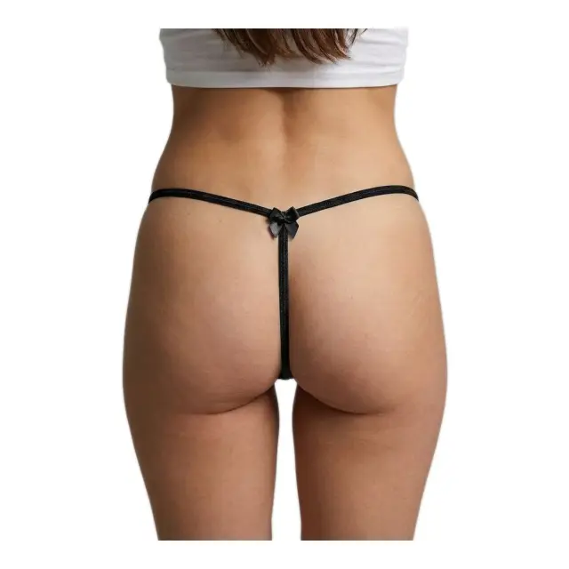 Milena Γυναικείο Micro G-String Δαντέλα, Χρώμα Μαύρο 2