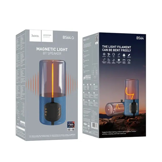 Φορητό Ηχείο Wireless Hoco BS64 Rocker V5.4 TWS 5W 1200mAh FM Micro SD USB AUX Μπλε 2