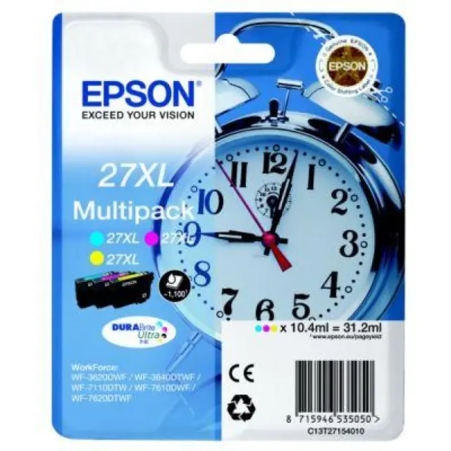 Epson Μελάνι Inkjet Series 27 XL Multipack 3-color (C13T27154012) (EPST271540)