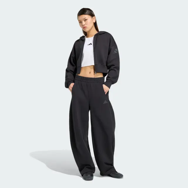 adidas Μπλούζα με κουκούλα και κουμπιά Γυναικεία με βαμβάκι Soft Lux KF6245 - M 3