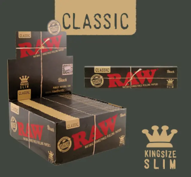RAW Χαρτάκια Classic Black- Ακατέργαστο - King Size Slim 2