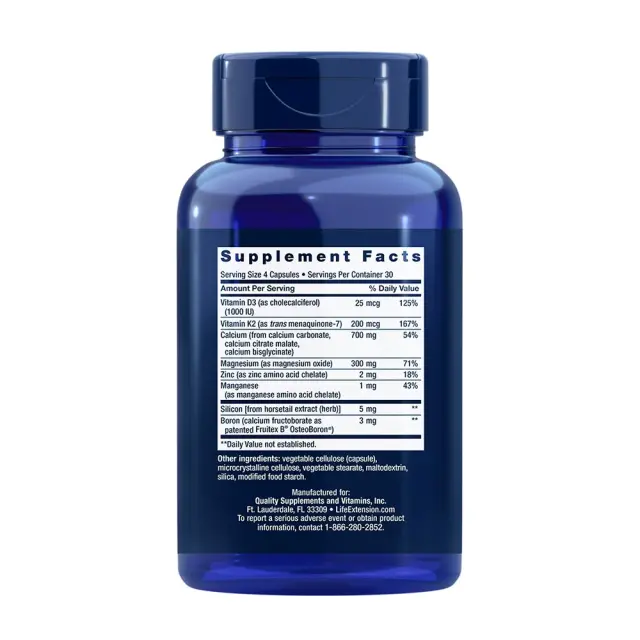 Life Extension Bone Restore with Vitamin K2 120 Caps 2