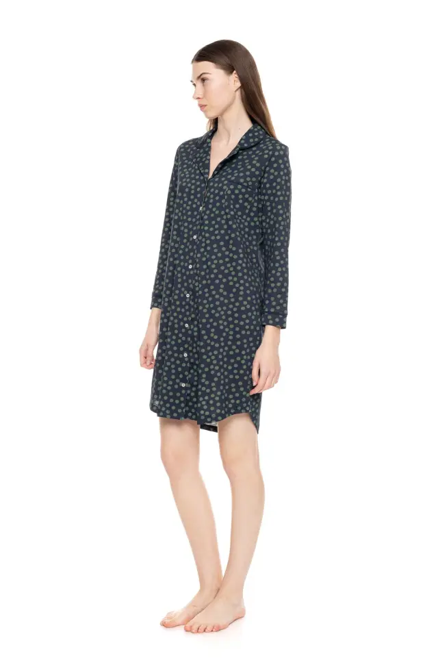 W1517 - Type - NIGHTGOWN BUTTONED GREEN DOT 2