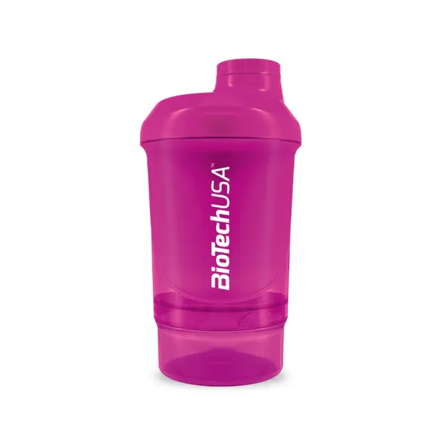 BioTechUSA Shaker Wave+ Nano – 300ml (+150ml) Magenta