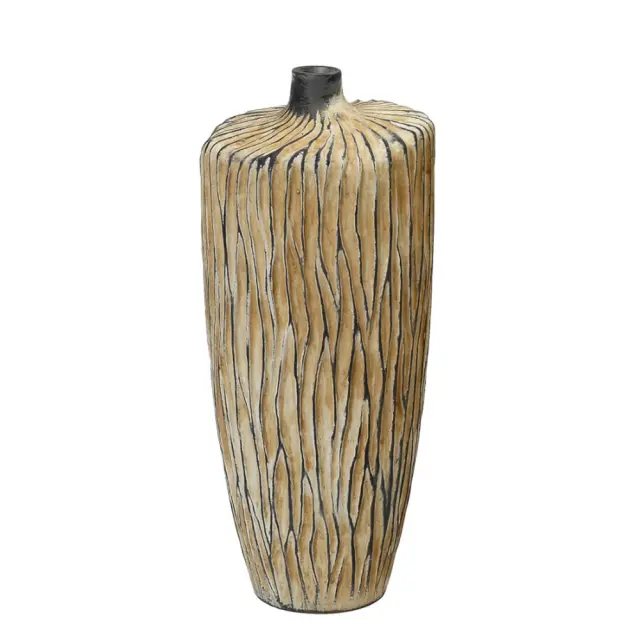 Βάζο μπεζ κεραμικό 13x13x26cm Espiel TAS245