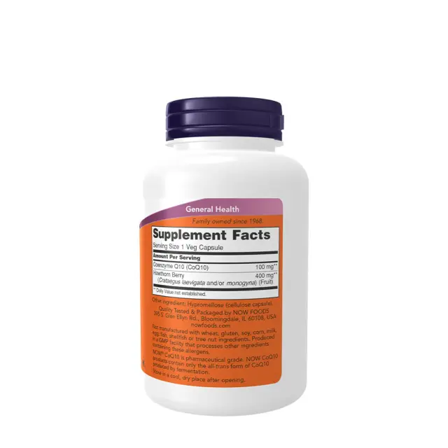 Now Foods CoQ10 100 mg with Hawthorn Berry Veg Capsules 2