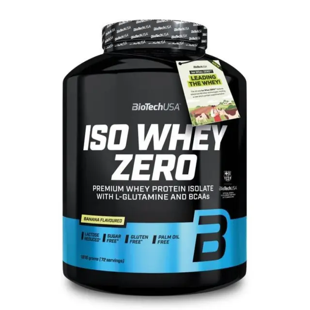 Biotech USA Iso Whey Zero Lactose Reduced Πρωτεΐνη Ορού Γάλακτος Χωρίς Γλουτένη με Γεύση Banana 1.816kg