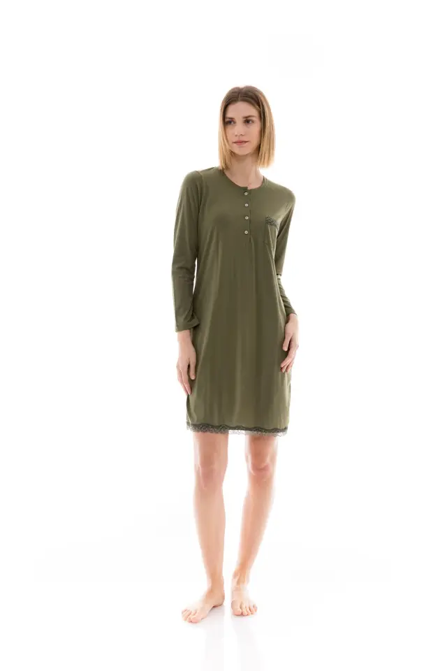 W1387 - Type - NIGHTGOWN SOLID FOREST 2