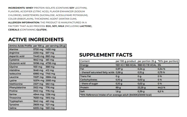 Nanosupps Epic Juice - Whey Protein Isolate Mango Passion Fruit, 875 g 2
