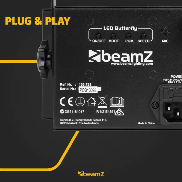 BEAMZ BUTTERFLY ΦΩΤΙΣΤΙΚΟ ΕΦΕ LED 3