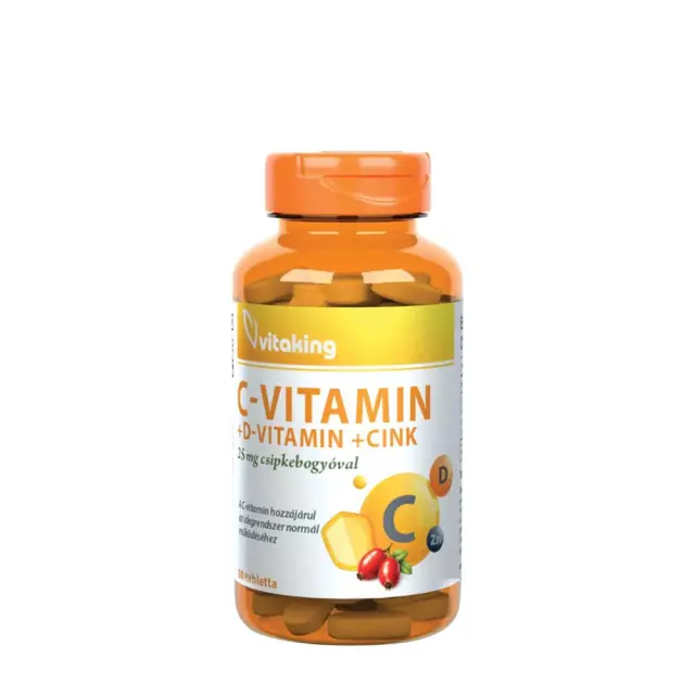 Vitaking Vitamin C + D3 + Zinc Bisglycinate + Rosehip 90-tablets