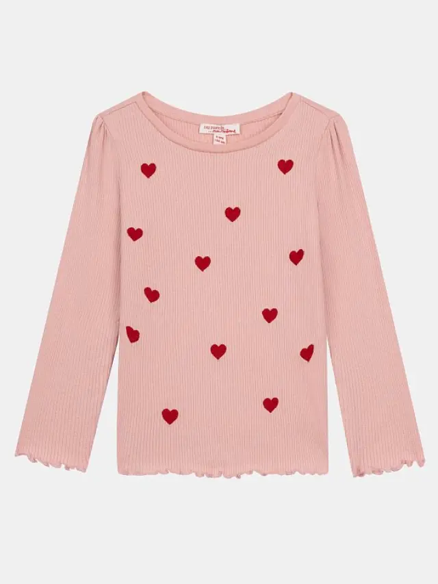 Παιδική Μπλούζα για Κορίτσια Lovely Heart ΡΟΖ