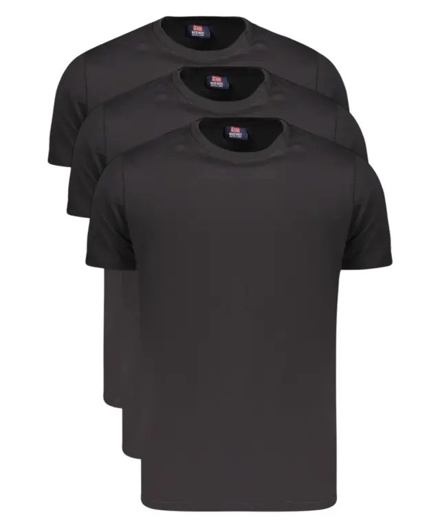 Norway Nautical School - Ανδρικές Φανέλες 3Pack 866000-BLACK Μαύρο