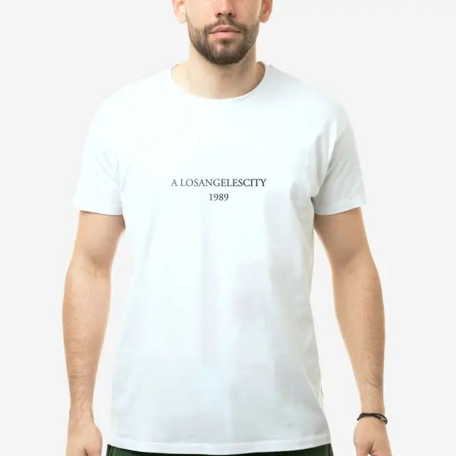 T-shirt Noshame® Λευκό με τύπωμα Los Angeles - 132523 - XXL 3
