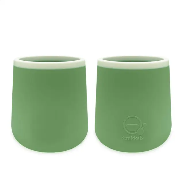 Ποτηράκια Σιλικόνης Σετ 2 Τεμ. - 175 ml Πράσινο - Smikkels Baby Oliver