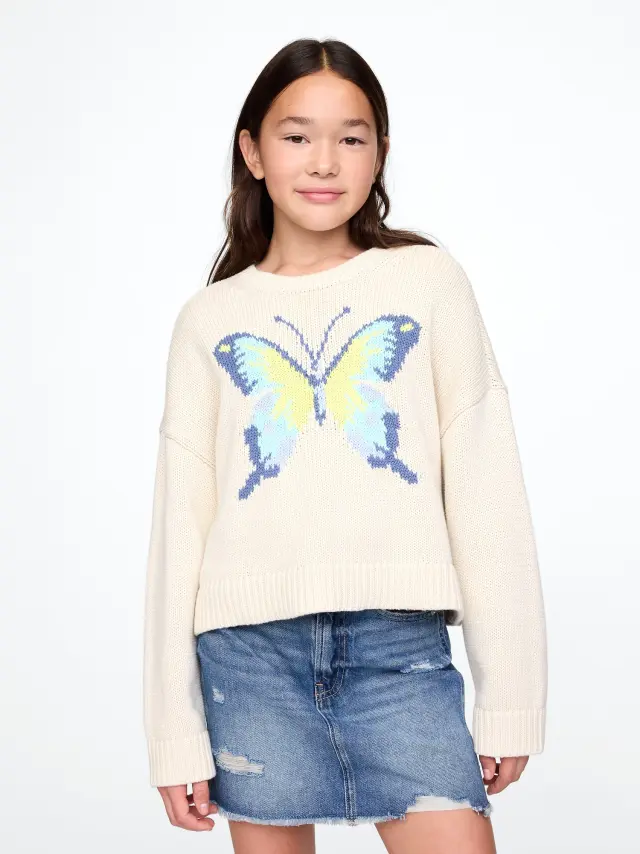 Παιδικό Boxy Butterfly Πουλόβερ Multi butterfly - M