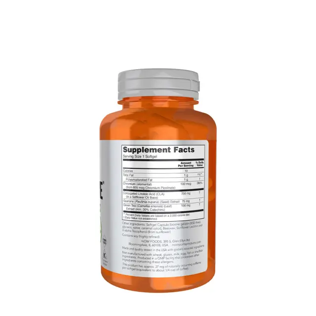 Now Foods CLA Extreme Συμπλήρωμα Διατροφής με Καρνιτίνη 750mg 90 μαλακές κάψουλες 2