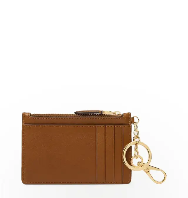 Καρτοθήκη RALPH LAUREN Leather Zip Card Case 432876731/001 Ταμπά 3