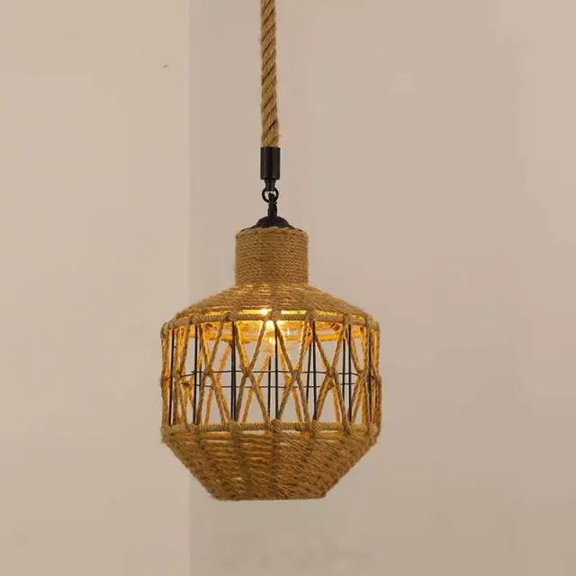 Φωτιστικό οροφής Boho με σχοινί - 96 - 431368 2