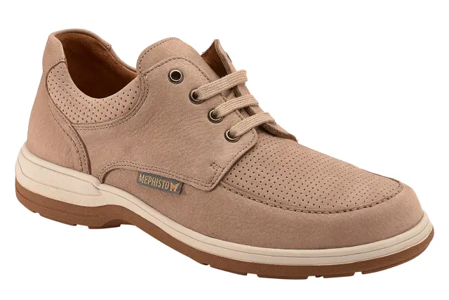 Mephisto Δετά-Oxfords Ανδρικό δέρμα Nubuck Μπεζ MEP/DOUK PERF SAND 2