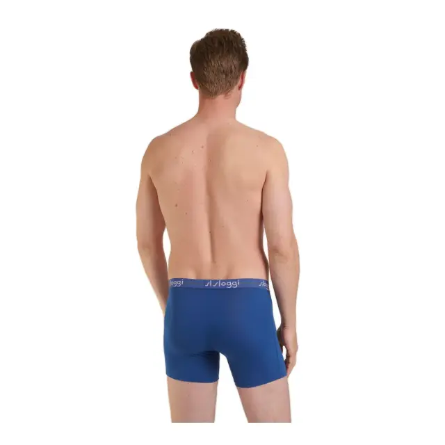 Sloggi Ανδρικό Boxer Start Short Box - Διπλό Πακέτο, Χρώμα Μπλέ-Λιλά - M 3