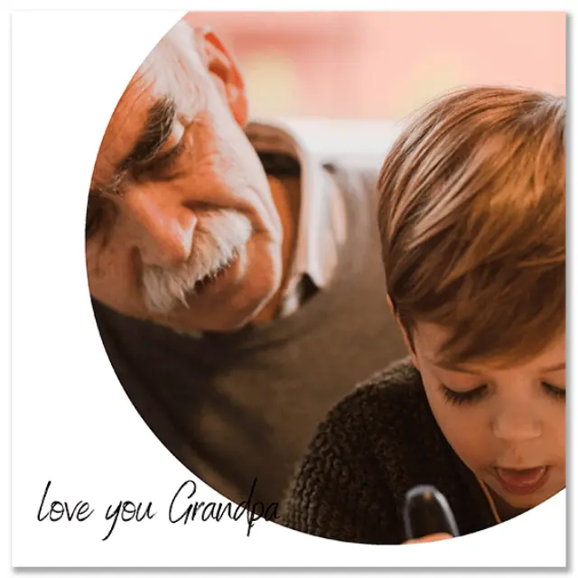 Καμβάς Love you Grandpa - Τετράγωνο , 100Χ100