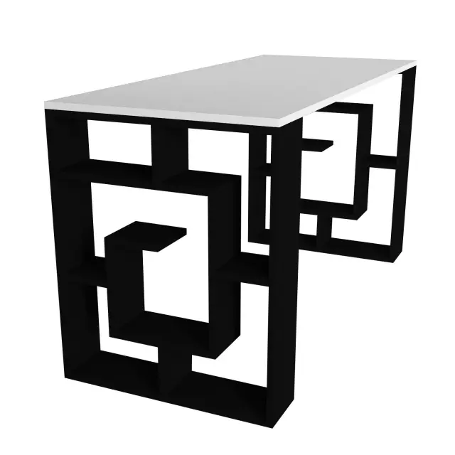 Γραφείο ArteLibre LINE Λευκό/Μαύρο 140x60x74cm - 14410154 3