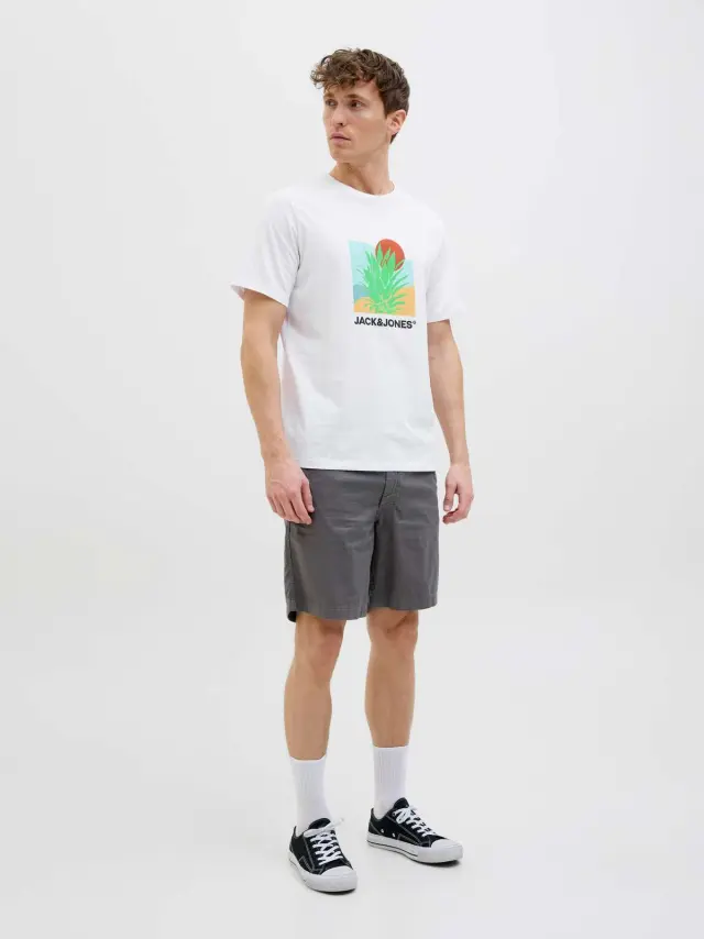 JJBARBADOS TEE SS CREW NECK White 3