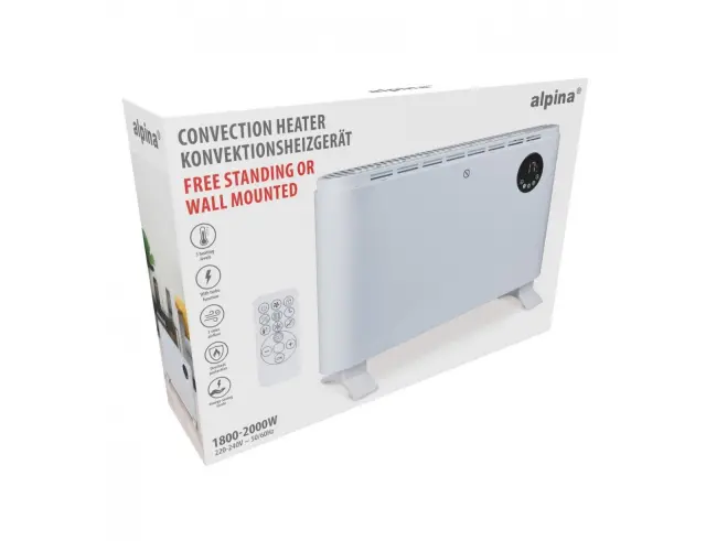 Θερμοπομπός ALPINA Digital Convection Heater με ισχύ 2000 W και 3 επίπεδο θέρμανσης - White 3