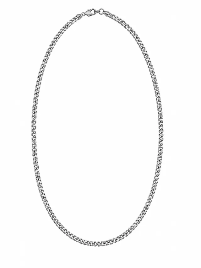 Ghetto Silver Chain Necklace 50cm 2